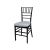 Chiavari Chair Black Cushion Silver