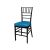 Chiavari Chair Black Cushion Turquoise