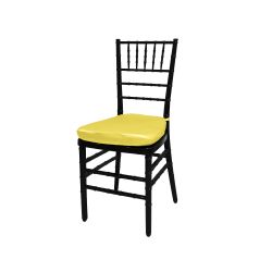 Chiavari Chair Black Cushion Yellow