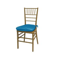 Chiavari Chair Gold Cushion Turquoise