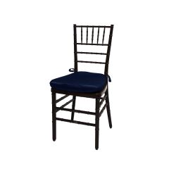 Chiavari Chair Mahogany Cushion Navy Blue