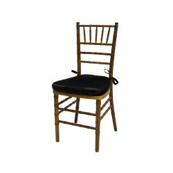 Chiavari Chair Natural Wood Cushion Black