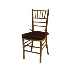 Chiavari Chair Natural Wood Cushion Brown