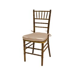 Chiavari Chair Natural Wood Cushion Champange