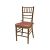Chiavari Chair Natural Wood Cushion Coral