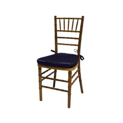 Chiavari Chair Natural Wood Cushion Dark Grey
