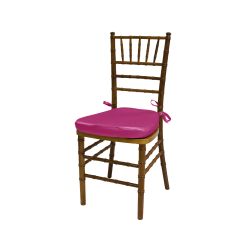 Chiavari Chair Natural Wood Cushion Fuchsia