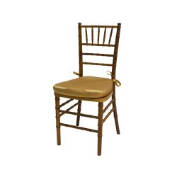 Chiavari Chair Natural Wood Cushion Gold