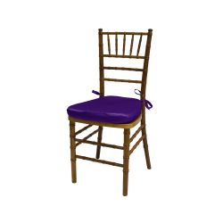 Chiavari Chair Natural Wood Cushion Purple