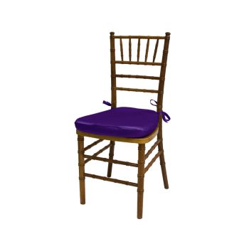 Chiavari Chair Natural Wood Cushion Purple