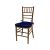 Chiavari Chair Natural Wood Cushion Royal Blue