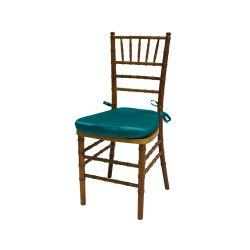 Chiavari Chair Natural Wood Cushion Teal