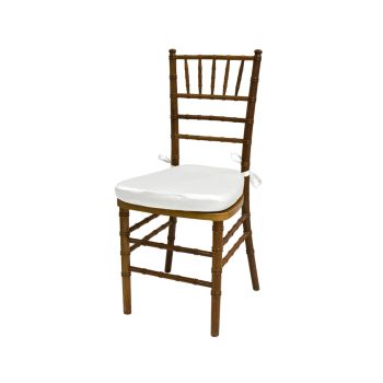Chiavari Chair Natural Wood Cushion White