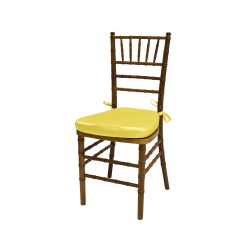 Chiavari Chair Natural Wood Cushion Yellow