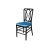Clash Chair Black Cushion Turquoise