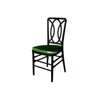 Clash Chair Black Cushion Emerald Green