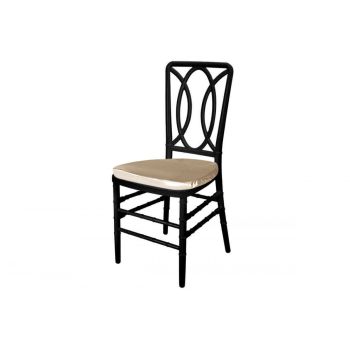 Clash Chair Black Cushion Ivory