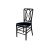 Clash Chair Black Cushion Navy Blue