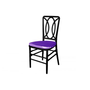 Clash Chair Black Cushion Purple