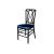 Clash Chair Black Cushion Royal Blue