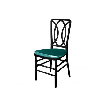 Clash Chair Black Cushion Teal Blue