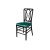 Clash Chair Black Cushion Teal Blue