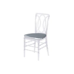 Clash Chair Clear Cushion Silver