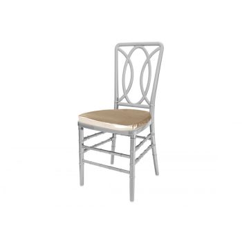 Clash Chair Silver Cushion Ivory