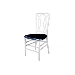 Clash Chair White Cushion Navy Blue
