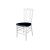 Clash Chair White Cushion Navy Blue