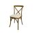 Cross Back Chair Lime Wood Cushion Ivory