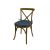Cross Back Chair Lime Wood Cushion Harmony Slate