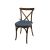 Cross Back Chair Dark Mahogany Cushion Harmony Slate