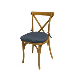 Cross Back Chair Natural Cushion Harmony Slate