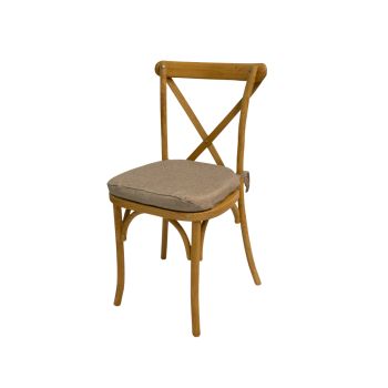 Cross Back Chair Natural Cushion Harmony Jute