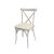 Cross Back Chair White Wash Cushion Ivory