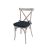 Cross Back Chair White Wash Cushion Harmony Slate