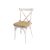 Cross Back Chair White Wash Cushion Harmony Jute