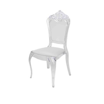 Emerald Chair Clear White