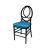 Infinity Chair Black Cushion  Turquoise