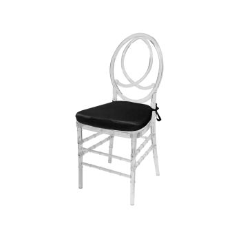Infinity Chair Clear Cushion Black                   