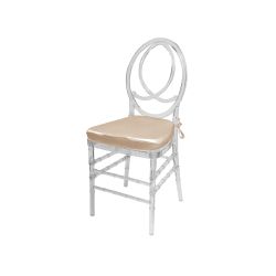 Infinity Chair Clear Cushion Champagne