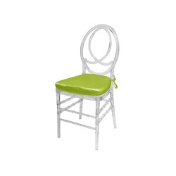 Infinity Chair Clear Cushion Lime Green                