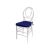 Infinity Chair Clear Cushion Royal Blue            