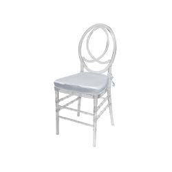 Infinity Chair Clear Cushion Silver               