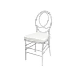 Infinity Chair Clear Cushion White 