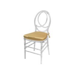 Infinity Chair Clear Cushion Gold                                