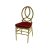 Infinity Chair Stainless Steel Gold Cushion Brick
