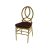 Infinity Chair Stainless Steel Gold Cushion Brown