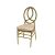 Infinity Chair Stainless Steel Gold Cushion Champagne